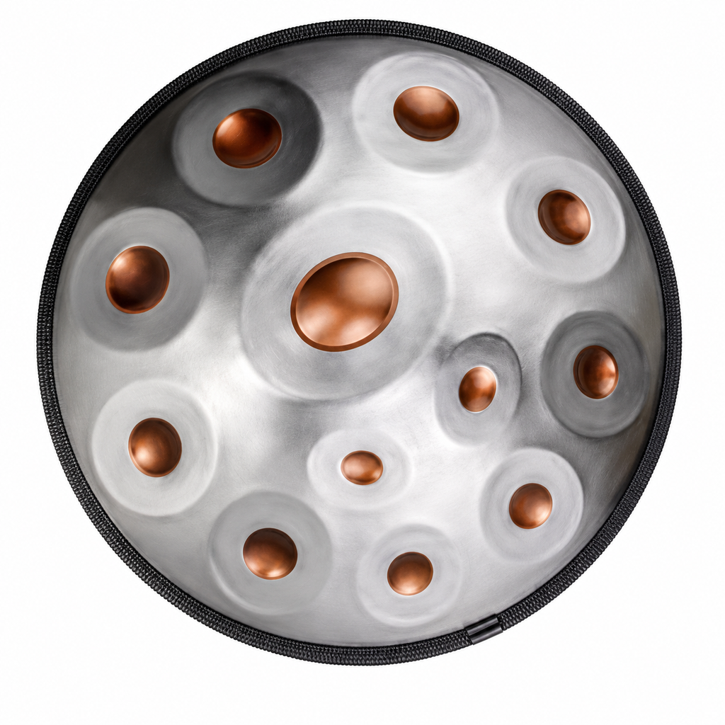 Handpan 12 notes argent bronze