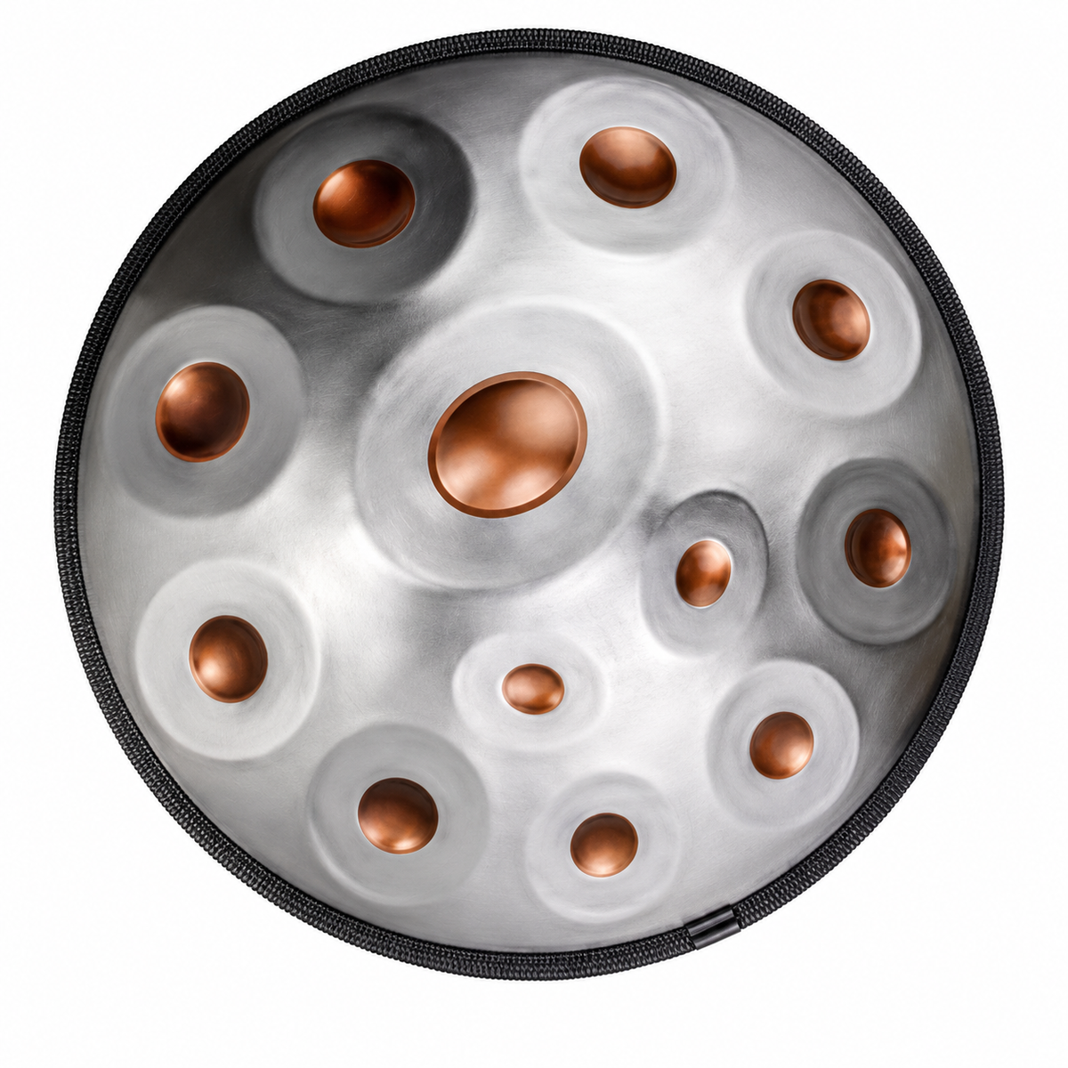 Handpan 12 notes argent bronze